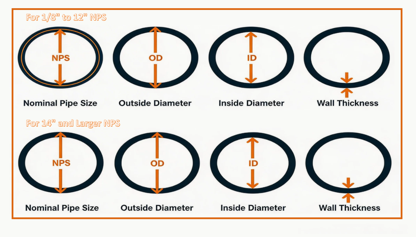 Seamless Pipe Dimensions and Size Chart